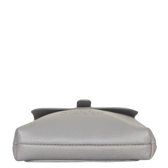 Leather Messenger Bag for Men & Women –Grey Crossbody Shoulder Bag, Side Sling - Picture 7 of 10